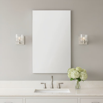 Lochdale Bathroom Bedroom Wall Fixture With Clear Ribbed Shade
