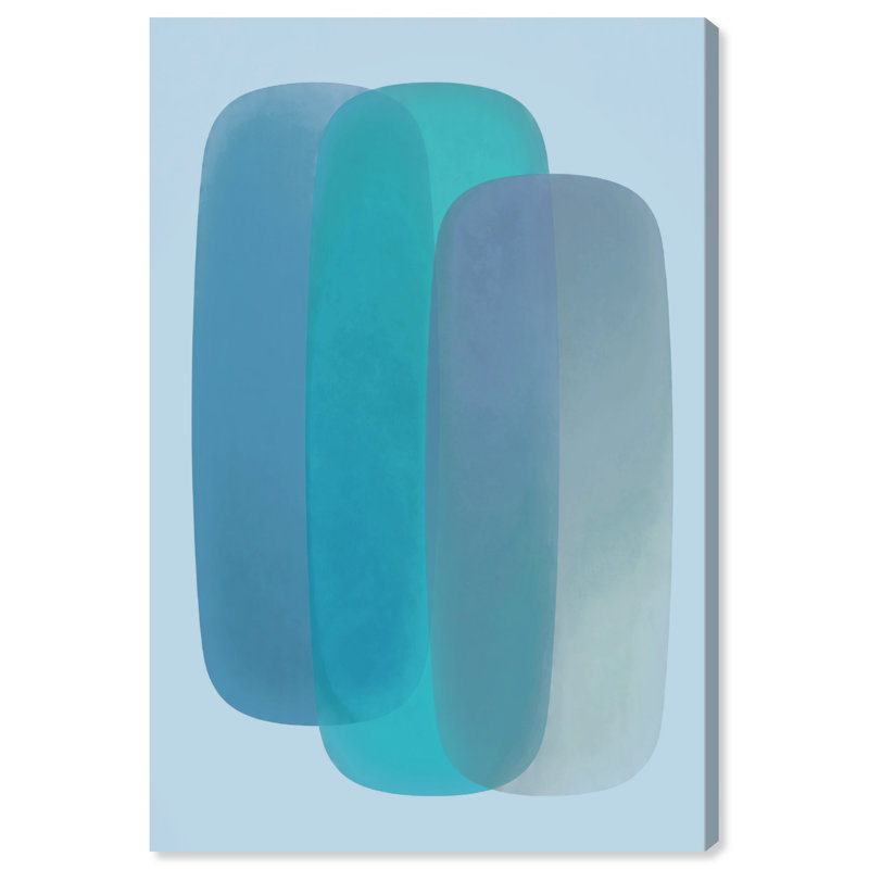 Teal Gradients Print by Oliver Gal, 24"H x 16"W, Gallery Wrapped
