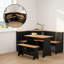 Ensemble de table de coin-repas avec banc de coin-891178366