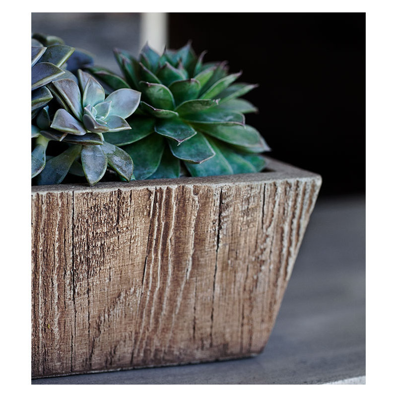 Barn Board Handmade Planter Box, Brownstone
