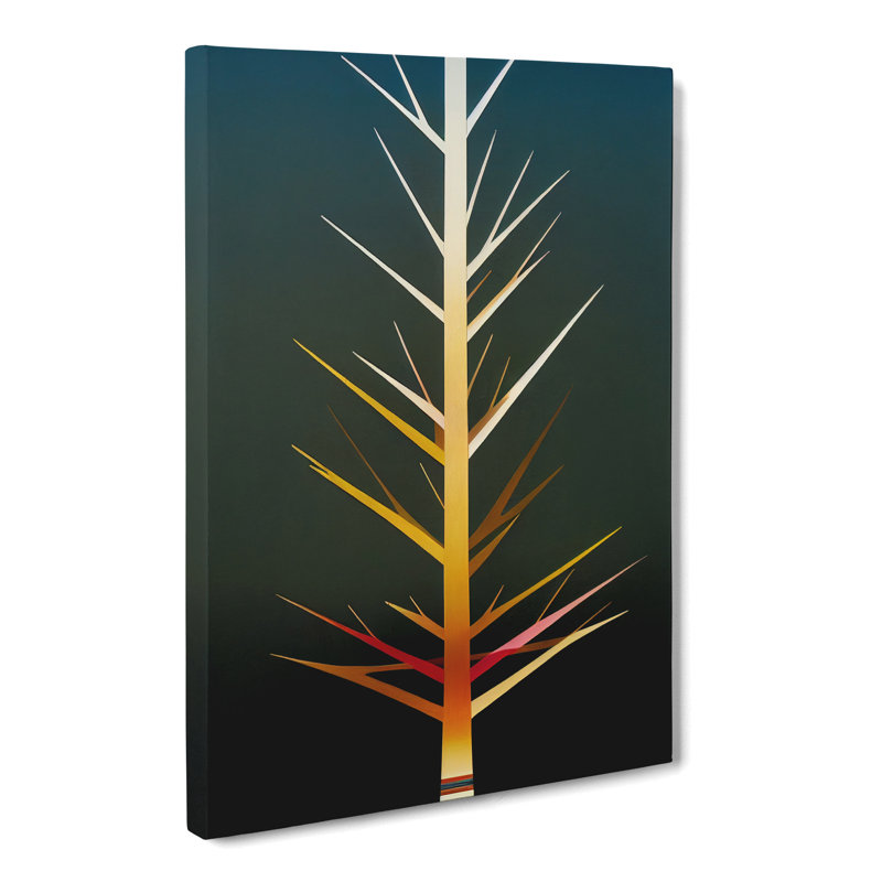 Rencher Pine Tree Abstract - Wrapped Canvas, 50cm H x 35cm W x 3cm D