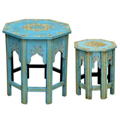 Allani Solid Wood Side Table Set