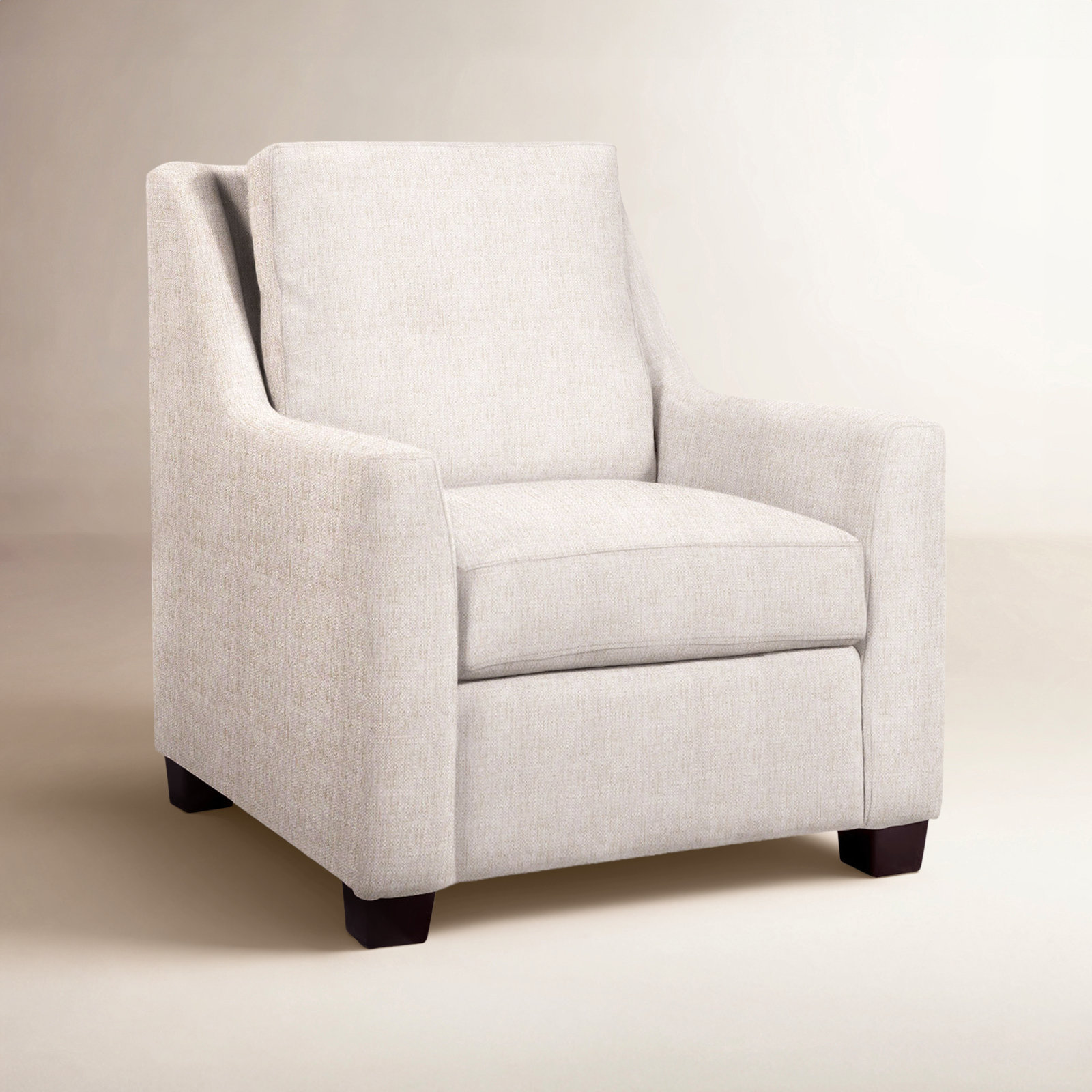 Upholstered Accent Chair, White Sugar Performance; 0863-91, Java