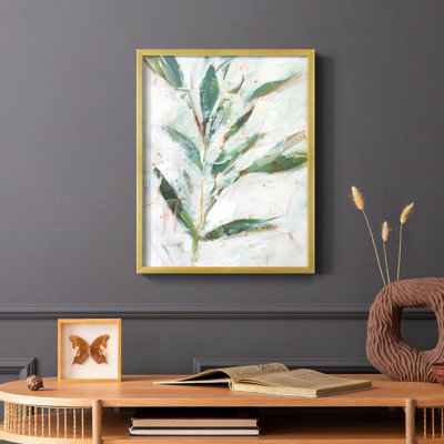 «Tropical Foliage Study I», reproduction encadrée - bois massif