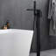 Robinet de baignoire mural noir mat avec douche à main - débit maximal de 6 GPM, corrosion, poignée à levier pour une utilisation facile, débit, installation