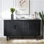 Armoire de rangement décorative, armoire d'appoint moderne avec tablettes réglables, buffet autoportant avec quatre portes, armoire décorative avec 4 portes pour le couloir du salon-200958179