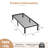 Lutherville 12'' Black Metal Platform Bed Frame With Steel Slat Support, No Box Spring Needed-953016078-989144609