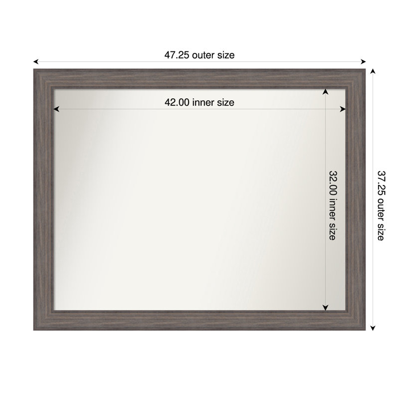 Miroir Hannaley, Rectangle, 37,25 po x 47,25 po