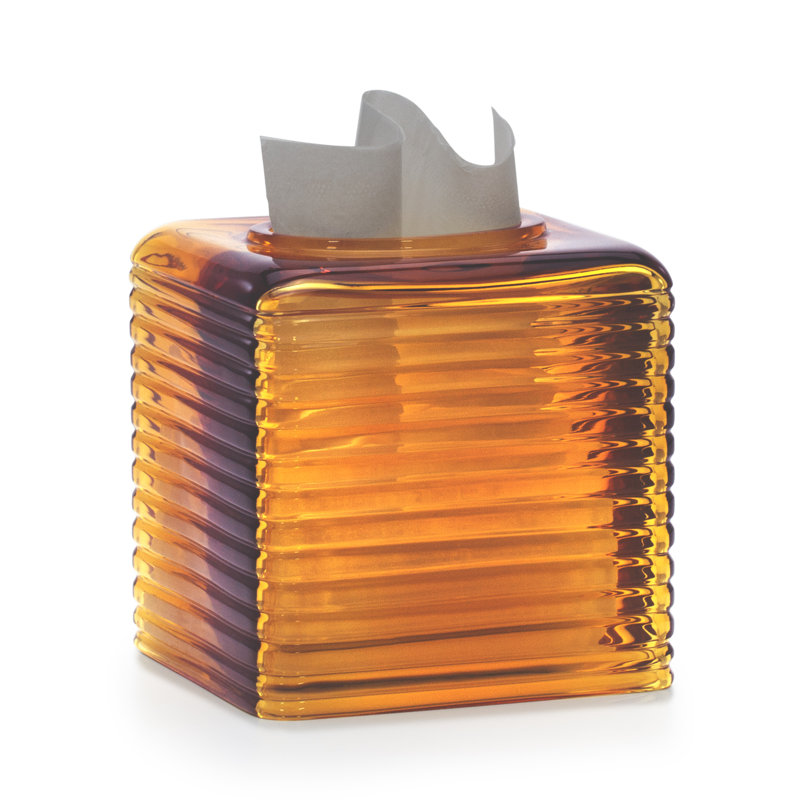 Riga Tissue Box Cover, Amber