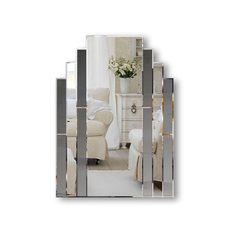Citlali Flat Wall Mirror, Grey