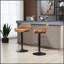 Ensemble de 2 tabourets pivotants avec hauteur réglable et repose-pieds pour une cuisine confortable-943772989