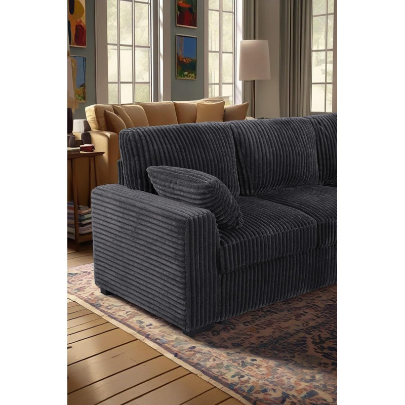 Oversized U-Shaped Sectional Sofa Bed with Storage Chaise