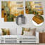 «Green Beige Wild Essence Collage I», art mural en métal Tachisme MT136195-1599496933