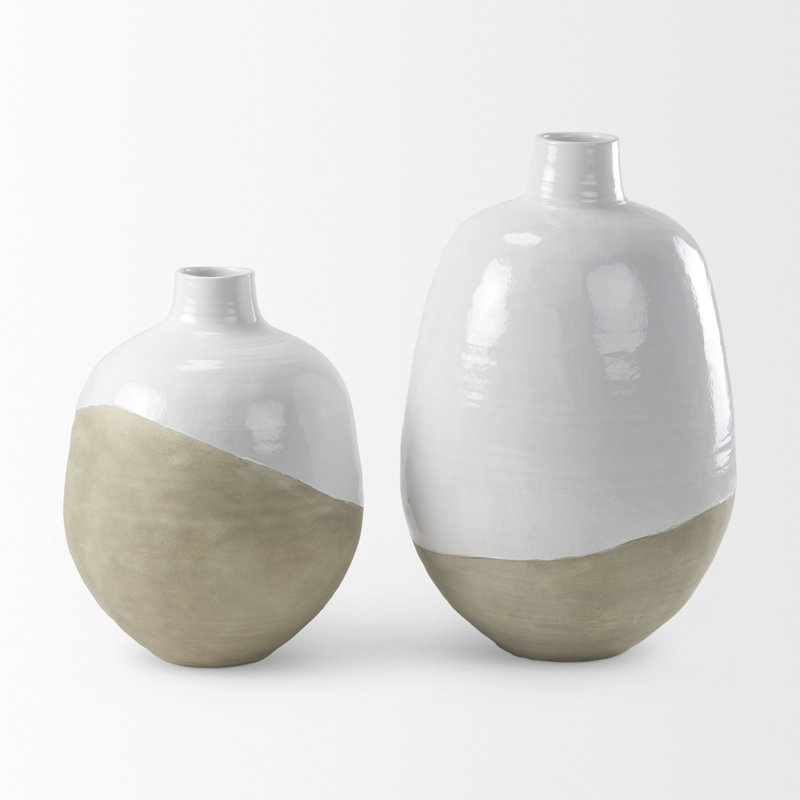 Vase de plancher en céramique Aveyah, 2 pièces