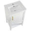 Meuble-lavabo de 20 po avec lavabo, armoire de salle de bain avec porte à fermeture douce, support de rangement et tablette ouverte-1216771456