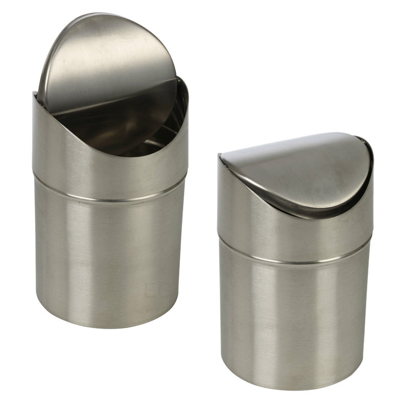 Steel Swing Top Kitchen Trash Can - 1.5L