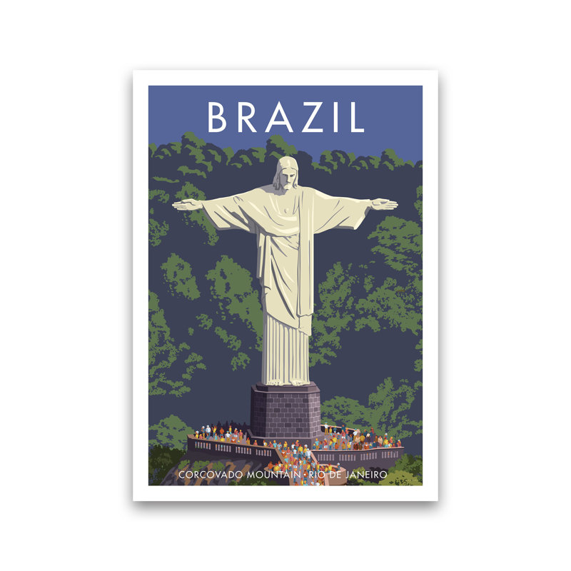 Brazil by Stephen Millership - Print on Canvas, Paper, 40cm H x 30cm W x 1cm D