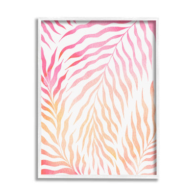 «Vivid Pink Wavy Leaves», estampe numérique par Ziwei Li