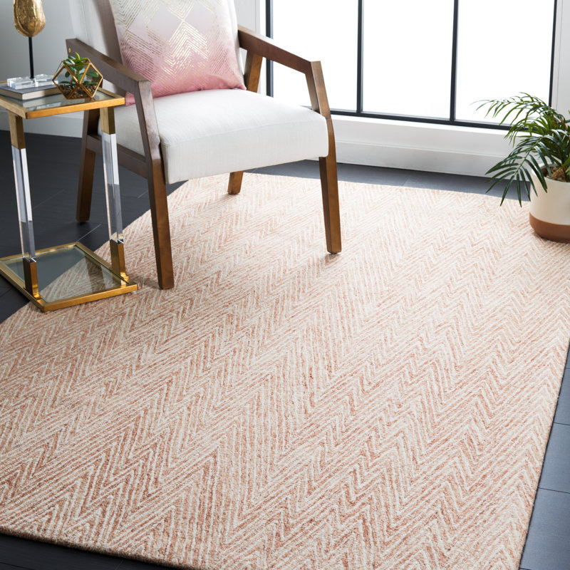 Jatyra Hand Tufted Wool/Cotton Jatyra Rug in Ivory/Brown, Rectangle 8' x 10'