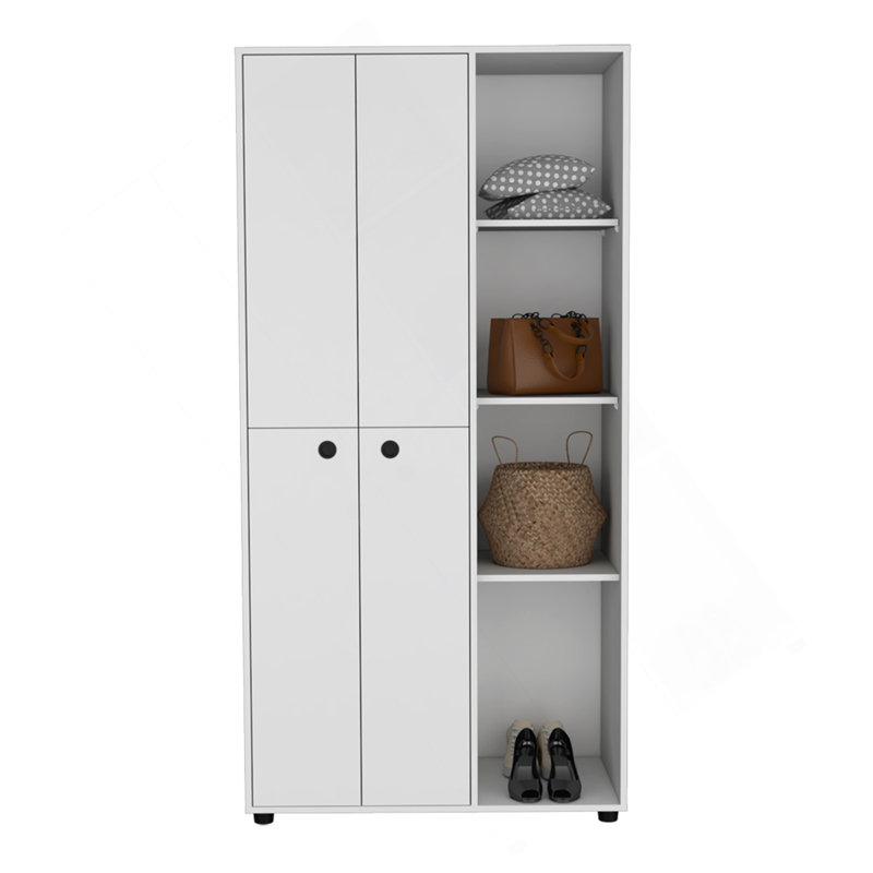 Armoire Boise, chambre à coucher, blanc, Blanc