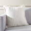 Bertie/Bert Fringed Linen Throw Pillow in Ivory/Natural