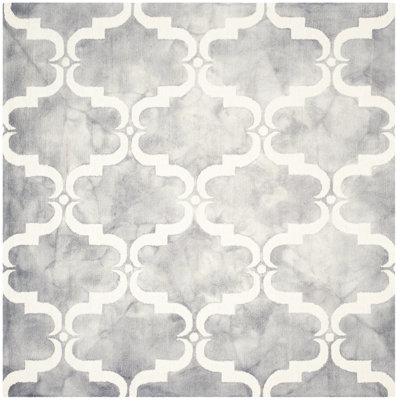 Dip Dye Hand Tufted Wool Geometric Rug