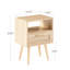 Table d'appoint moderne avec pattes en bois massif, 39,8 cm (15,67 po) - Élégante et tendance, idéale pour le salon.
