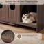 Grande armoire à litière pour chat avec espace de rangement, éliminateur d'odeurs intégré pour bac à litière