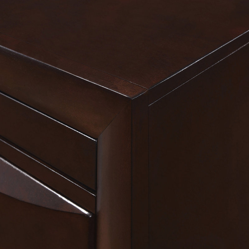 Table de chevet 2 tiroirs, 1 pièce contemporaine, table de chevet, plateau à bijoux, bois massif