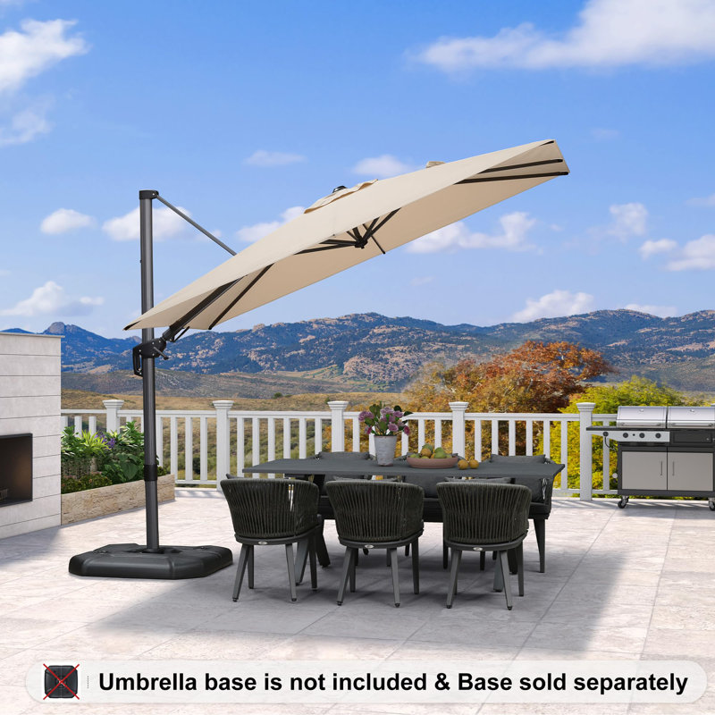 182cm X 304cm Rectangular Cantilever Parasol, Beige