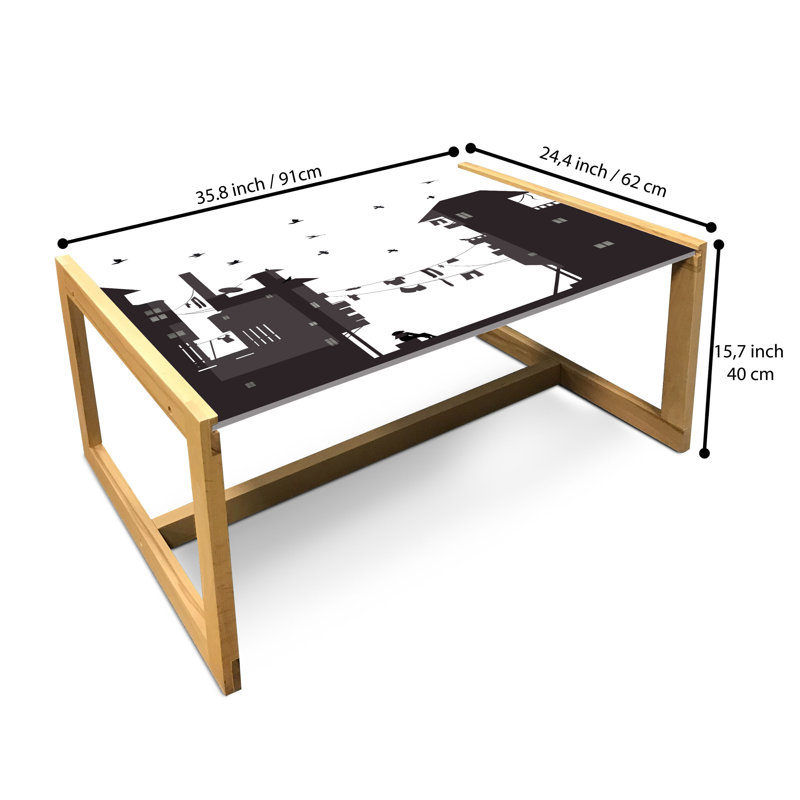 Table basse East Urban Home, H 24,4 po x L 35,83 po x P 15,75 po