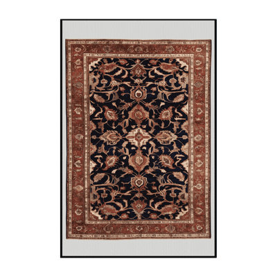 Machine Washable Persian Brown Area Rug