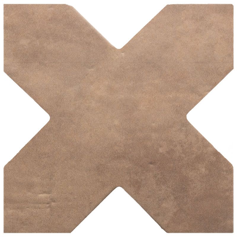 Argile Cross 7 In. X 7 In. Porcelain Floor And Wall Tile, Brown