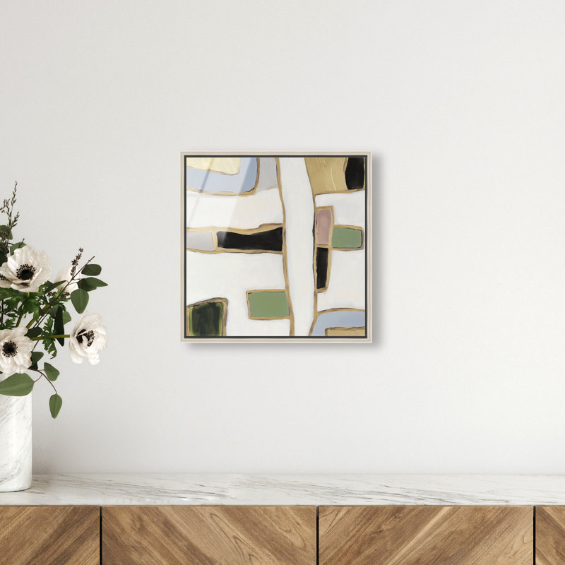A Night With Klimt II High-Gloss Frameless Acrylic Glass Wall Art Abstract Print by Oliver Gal, Ready to Hang, 12 x 12