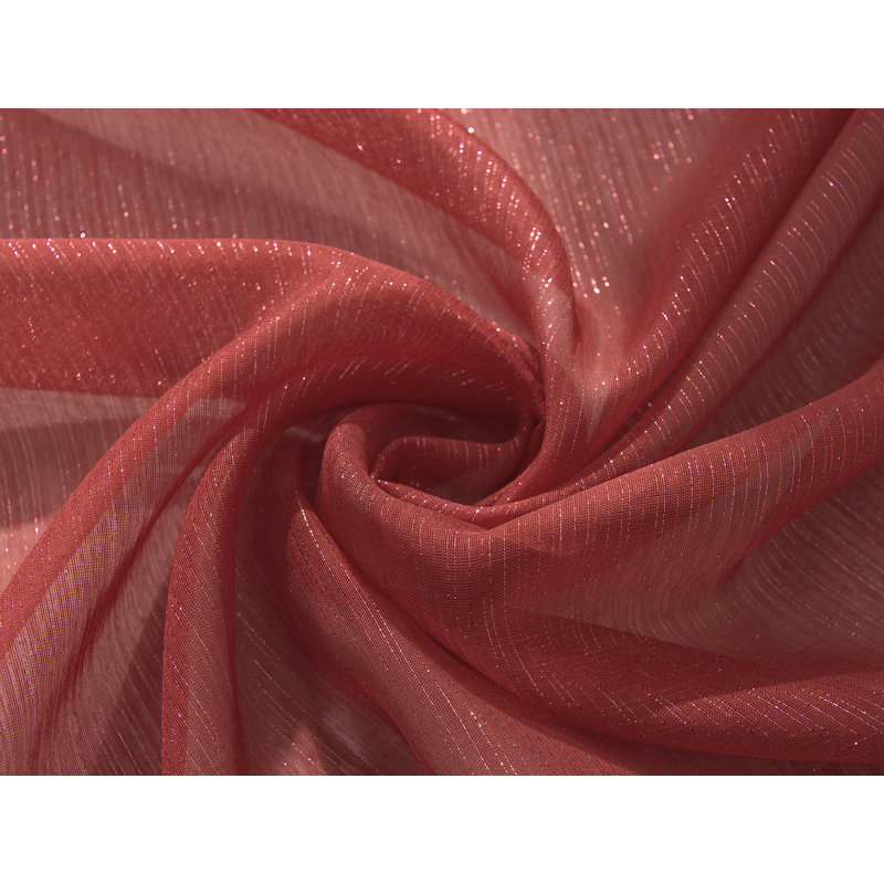 Agathla Sheer Grommet Single Window Curtain Panel, Red, 54" W x 84" L