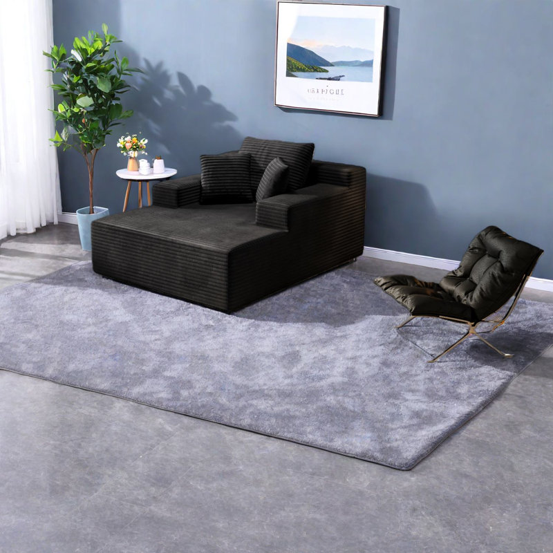 Siège profond moderne surdimensionné en velours côtelé 64,96 pouces pour la maison
