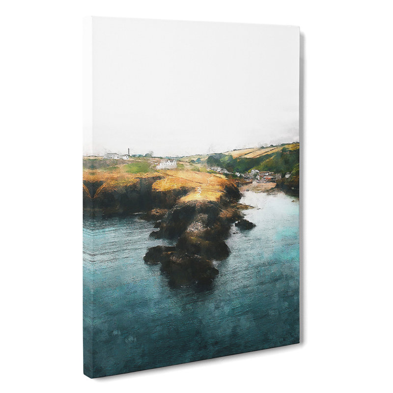 View Of Port Isaac In Cornwall - Wrapped Canvas Print, 60cm H x 40cm W x 3cm D