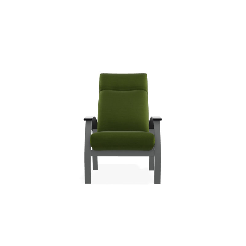 Chaise de patio inclinable avec coussins Askar, Tissage uni cendre coulée Sunbrella®, Noir P70, Graphite texturé