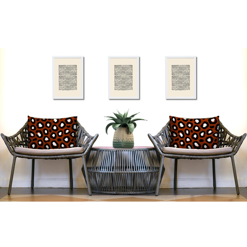 Oreiller réversible intérieur / extérieur Amia, 25x18, Burnt Orange