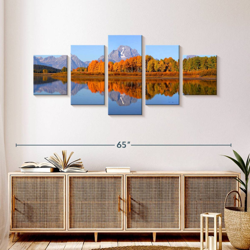 Grand Teton Autumn Lake, 24" H x 55" W