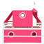 Lit mezzanine double avec glissade, tente bleue et tour pour enfants - lit en bois de pin - rose-515948749-515948755