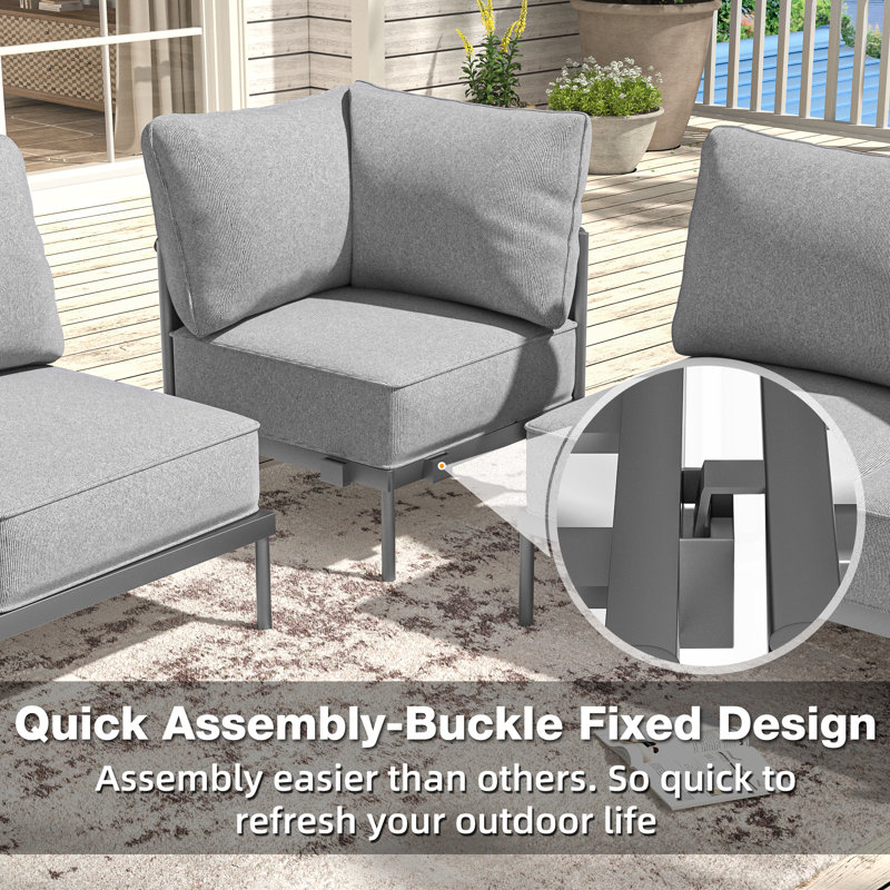 Outdoor Seating Group with Cushions for 5 Person