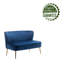 Delmon Velvet Loveseat with Gold Chrome Legs-2143574465