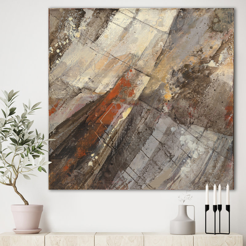 Fire and Ice Minerals III - Reproduction d'art sur toile tendue, H 46 po x l 46 po x P 1,5 po