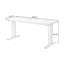 Bureau rectangulaire en bois massif noyer foncé-109616952
