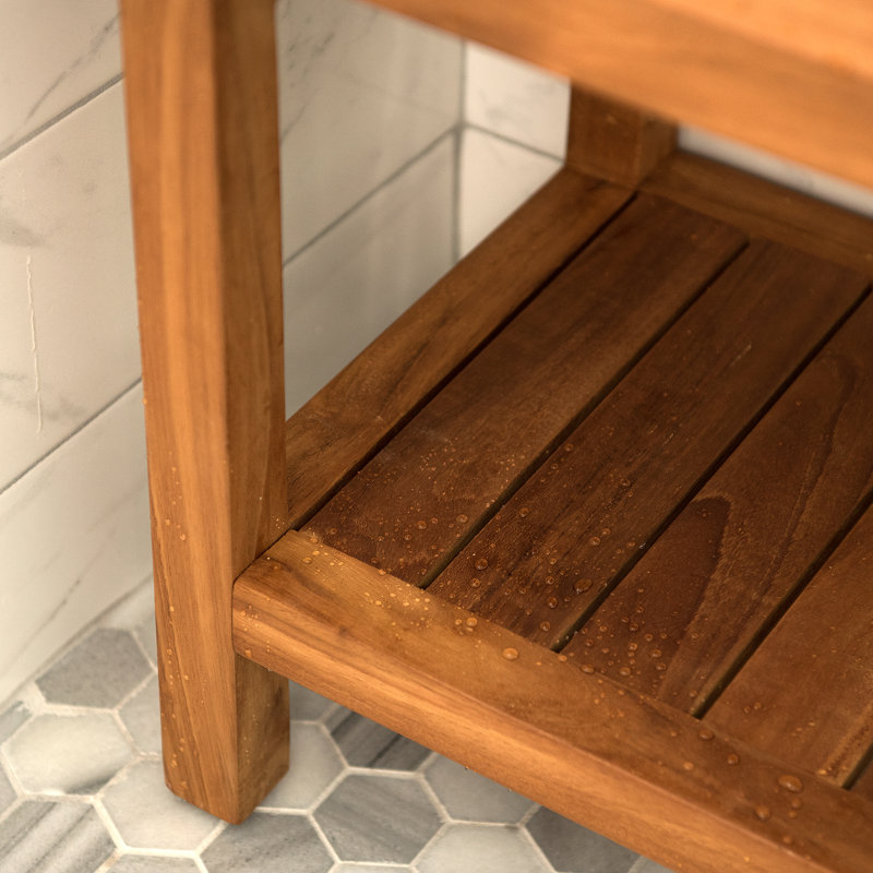 Novick Teak Shower Bench - Durable & Stylish | Wayfair