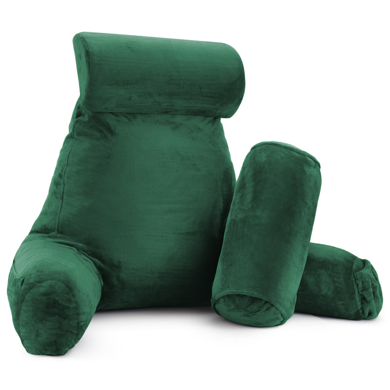 Coussin de lecture Nestl, H 22 po x l 36 po x P 13 po, Vert forêt