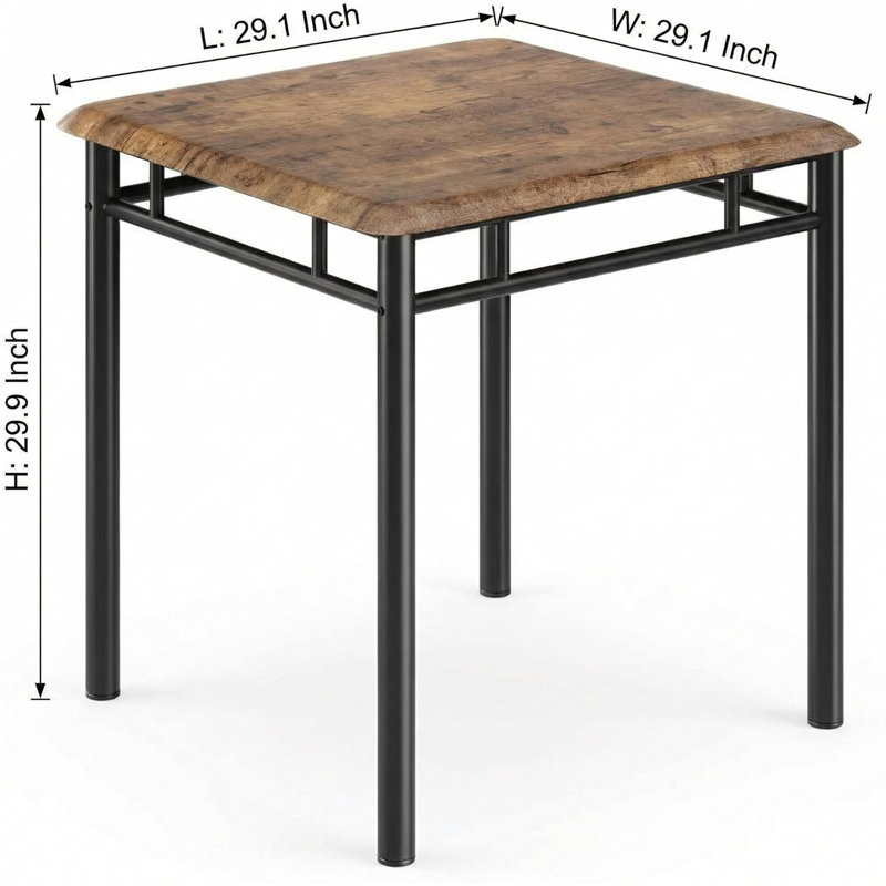 Dining Table Set for 4, Small Space Farmhouse Kitchen Furniture, Brown
