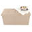 Folding Storage Ottoman - 30-Inch Tufted Footrest, Linen Chest, or Bench with Removable Bin for Living Room, Bedroom, or Dorm by Lavish Home (Beige)-1472584827