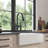 Bridge Kitchen Faucet With Pull-Down Sprayhead In Spot